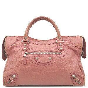 Balenciaga Giant City Bag Pink Leather Handbag Shoulder Mirror